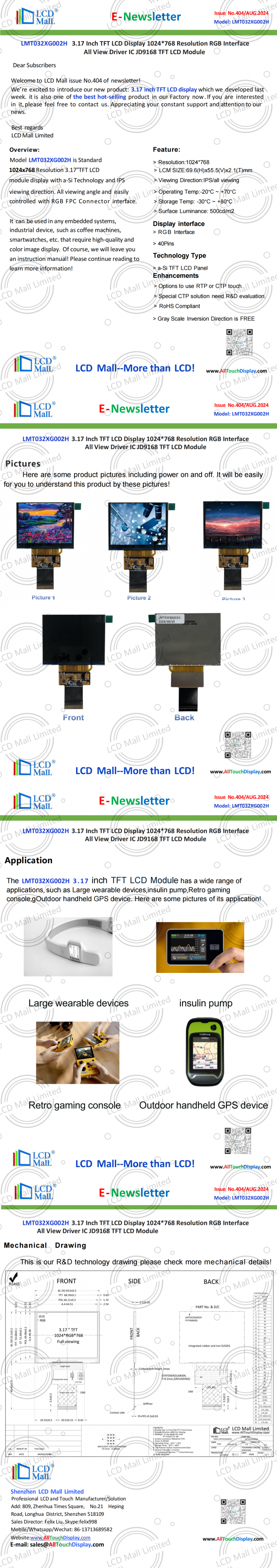 neueste Unternehmensnachrichten über Ausgabe Nr. 404 Newsletter_3.17 Zoll LMTO32XG002H von LCD Mall  0