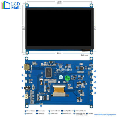 kaufen 7 Zoll HDMI TFT-Display 1024*600 Punkte HDM-Schnittstelle 6 Uhr Anzeige online manufacture